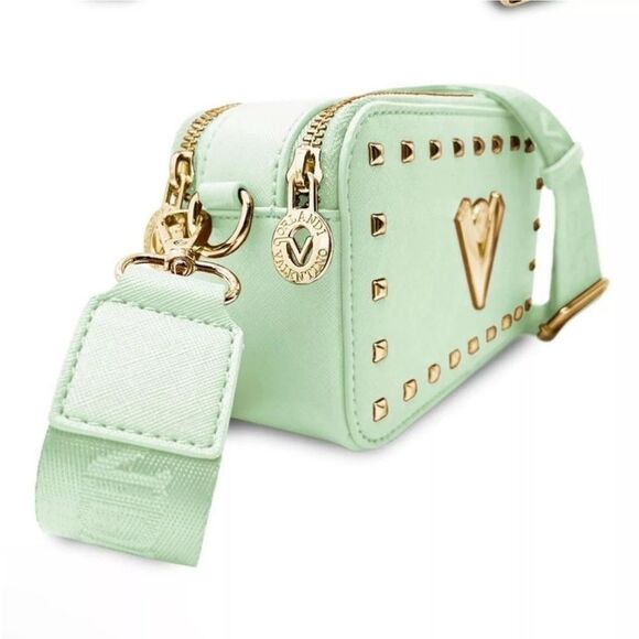NWT Valentino Orlandi Mint Green Double Zip Camera Bag - Picture 3 of 16